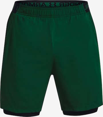 UNDER ARMOUR Workout Pants ' Vanish' in Green: front