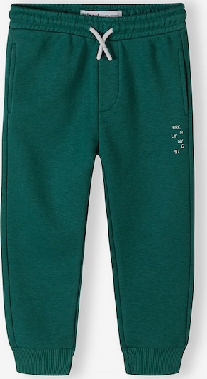 MINOTI Pantalon en vert foncé / blanc, Vue avec produit