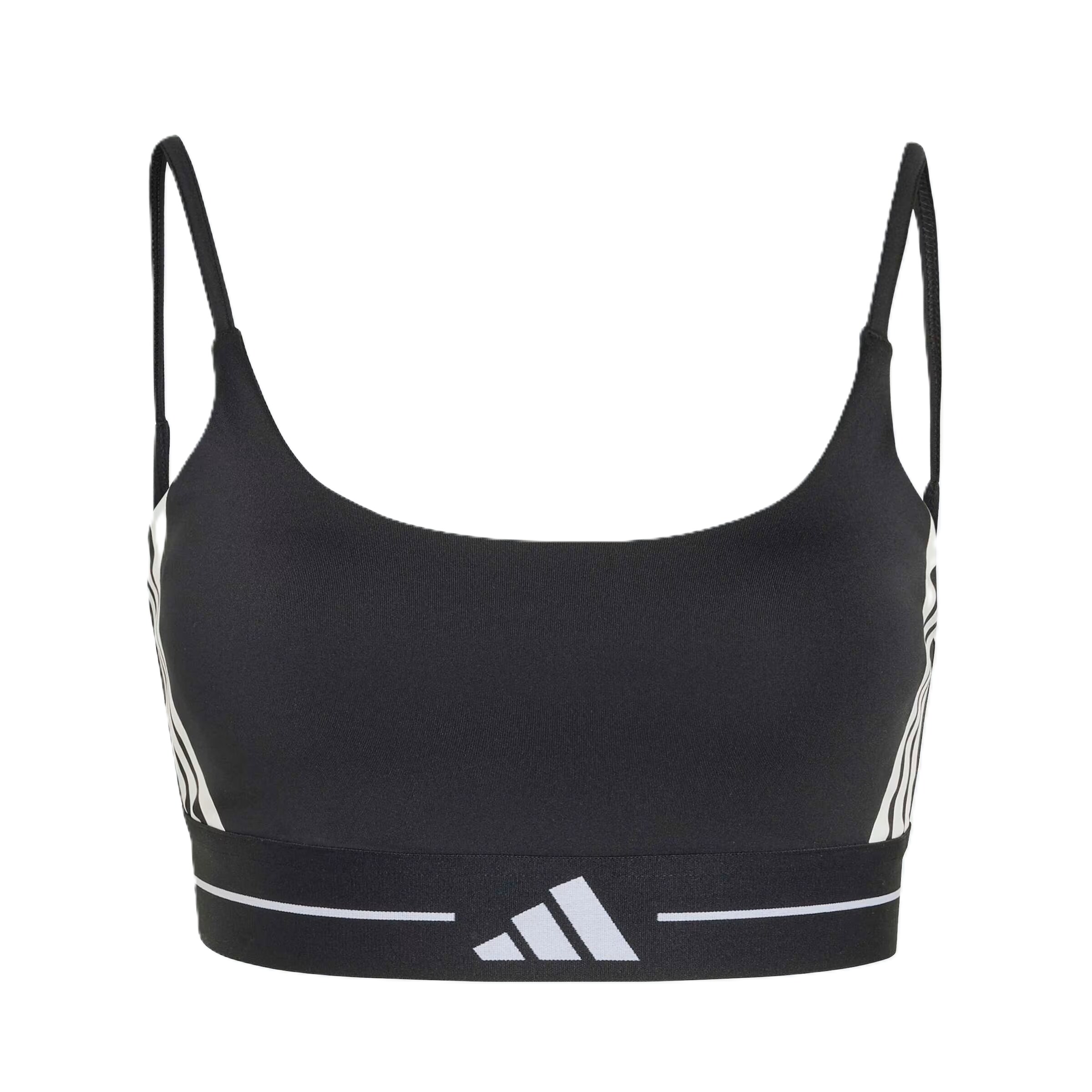 ADIDAS PERFORMANCE Bustier Sport-BH in Schwarz: Vorderseite