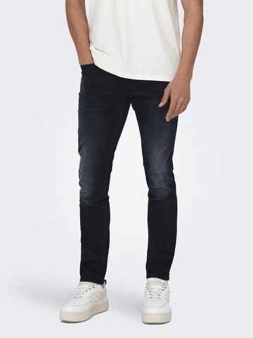 Only & Sons Skinny Jeans 'Loom' in Blue: front