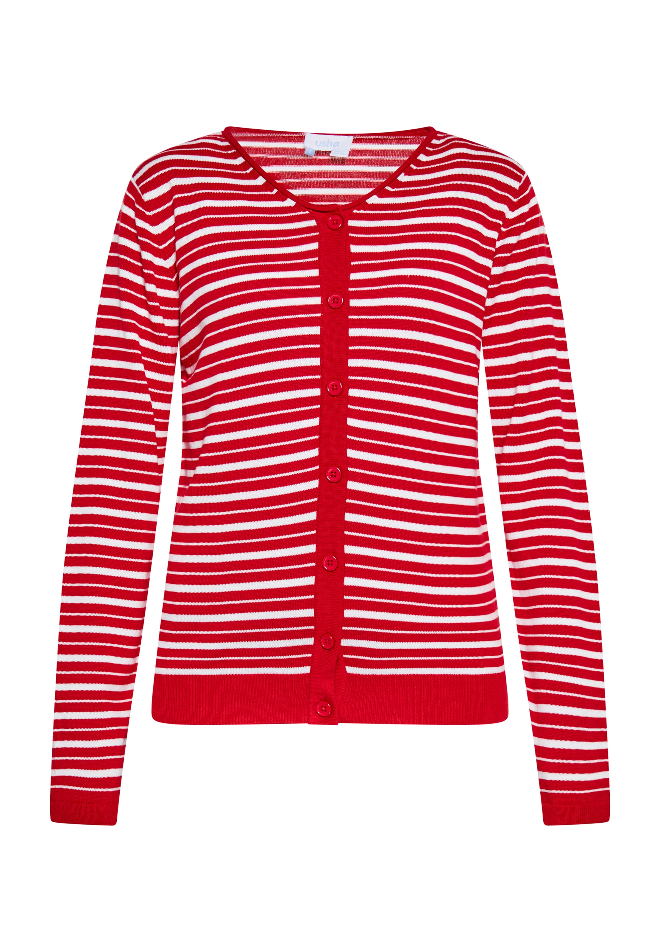 usha BLUE LABEL Πλεκτή ζακέτα σε κόκκινο: μπροστά