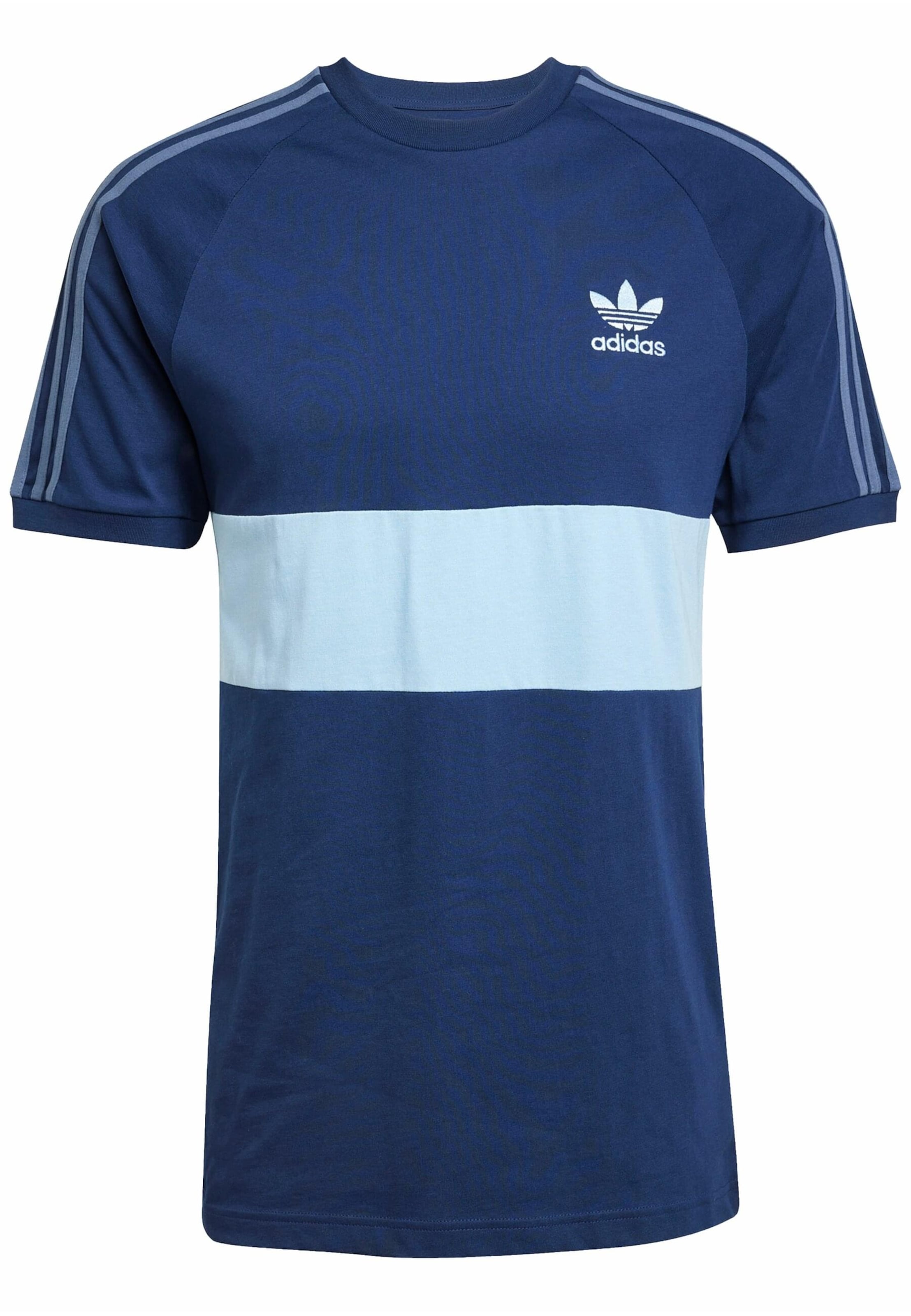 Maglietta '3-Stripes Panel' di ADIDAS ORIGINALS in blu: frontale