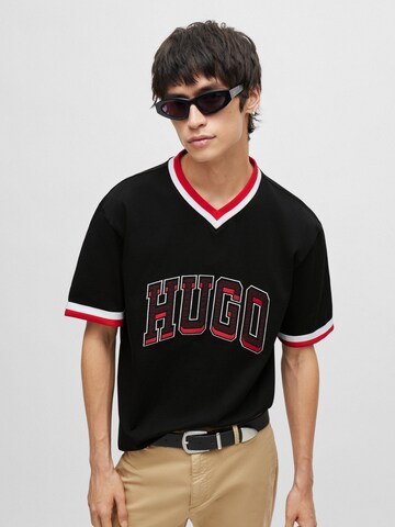 HUGO Shirt 'Duava' in Black: front