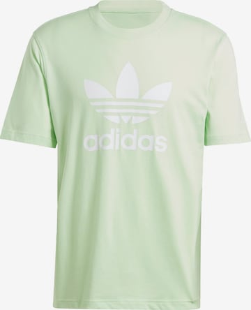 ADIDAS ORIGINALS T-shirt 'Adicolor Trefoil' i grön: framsida