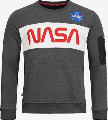 Redbridge Pullover McKinney NASA Print & Patches in Grau: predná strana