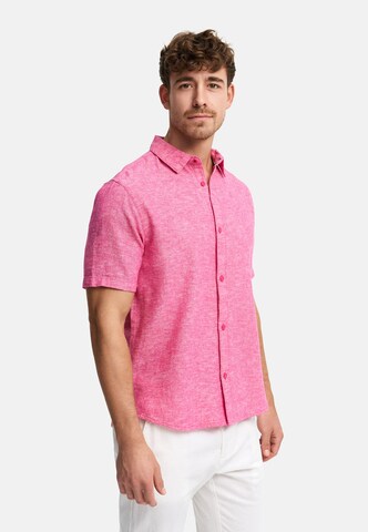 INDICODE JEANS Regular fit Overhemd ' Lino ' in Roze