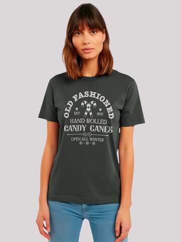 F4NT4STIC Shirt 'Cany Canes' in Grau: Vorderseite
