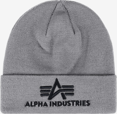 Megzta kepurė '3D' iš ALPHA INDUSTRIES, spalva – pilka, Prekių apžvalga