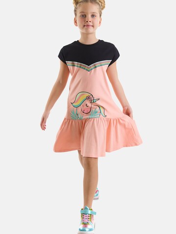 Denokids Kleid 'Flower Unicorn' in Pink: Vorderseite