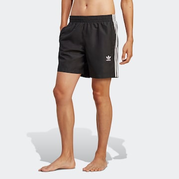 Shorts de bain 'Adicolor 3-Stripes' ADIDAS ORIGINALS en noir : devant