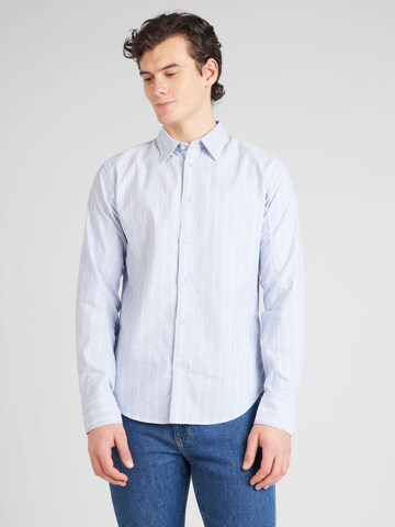 rag & bone Regular fit Button Up Shirt in Blue: front