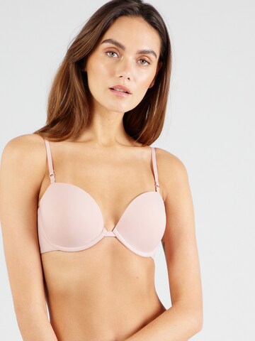 Calvin Klein T-shirt Bra in Beige: front