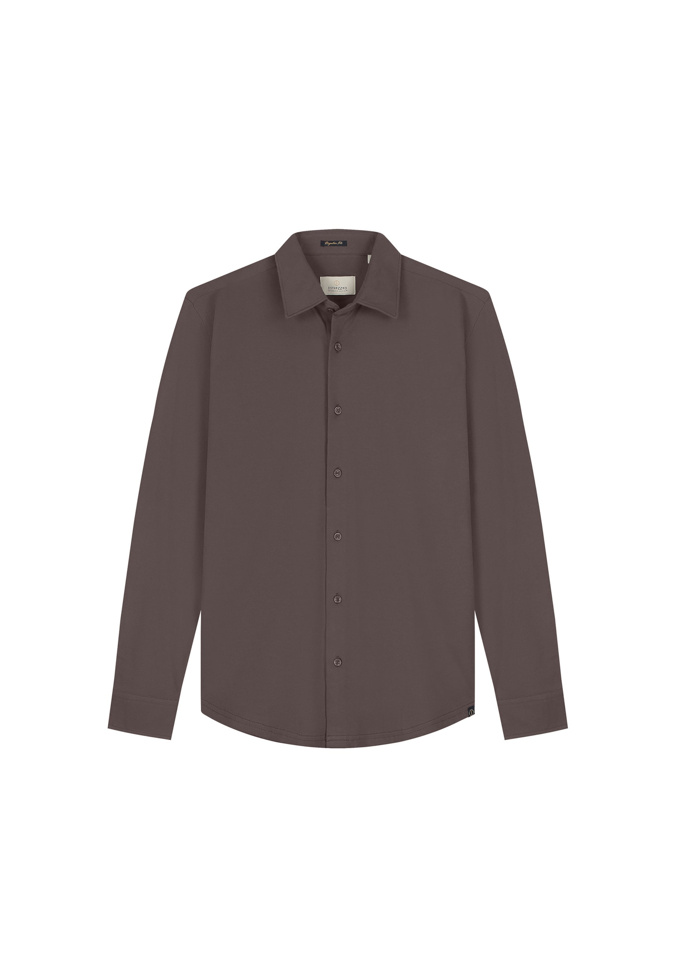 Slim fit Camicia 'Blaze' di Dstrezzed in marrone: frontale
