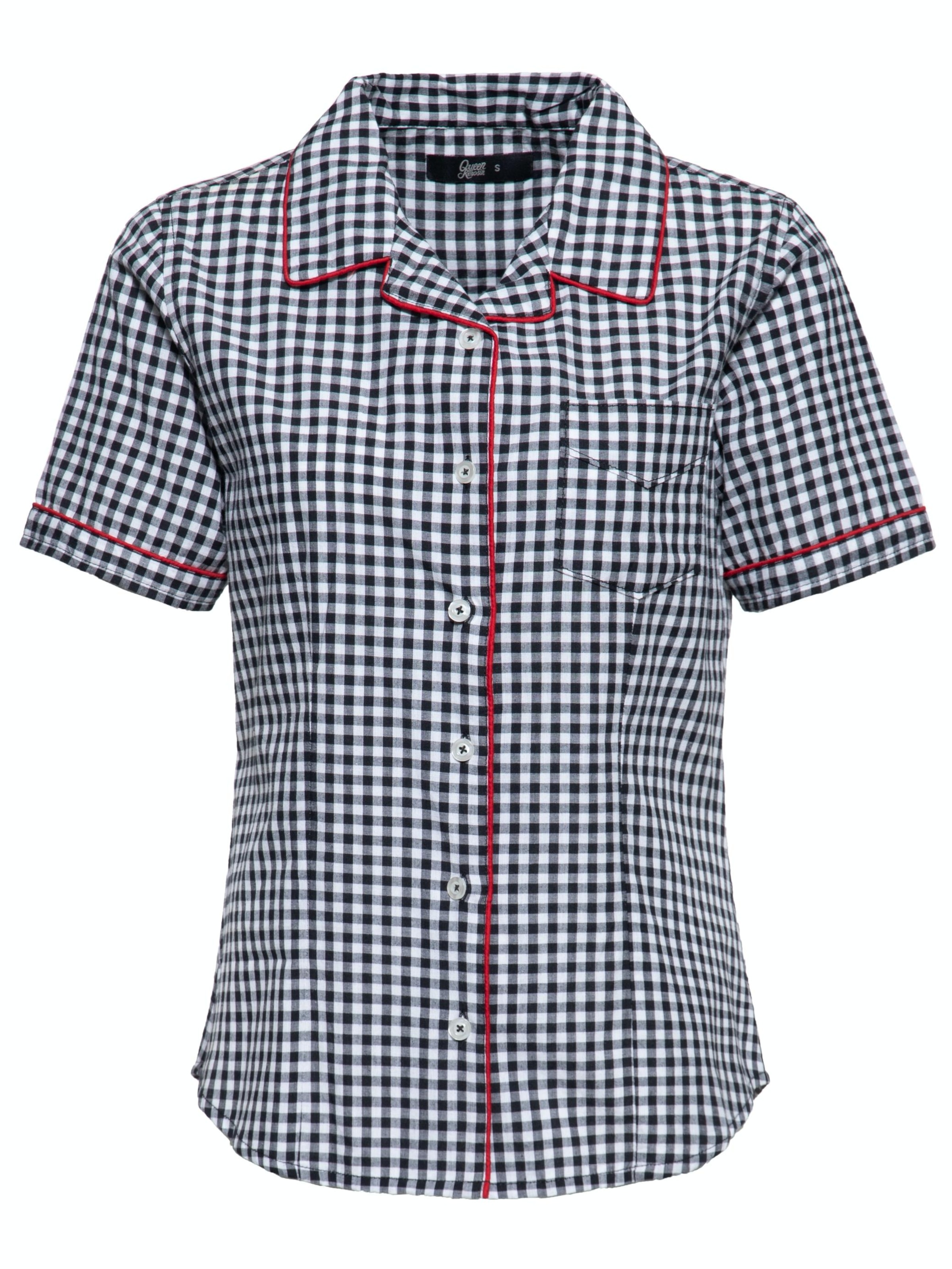 Queen Kerosin Bluse‌‌‌‌‌‌ in XXXL in schwarz, Produktansicht
