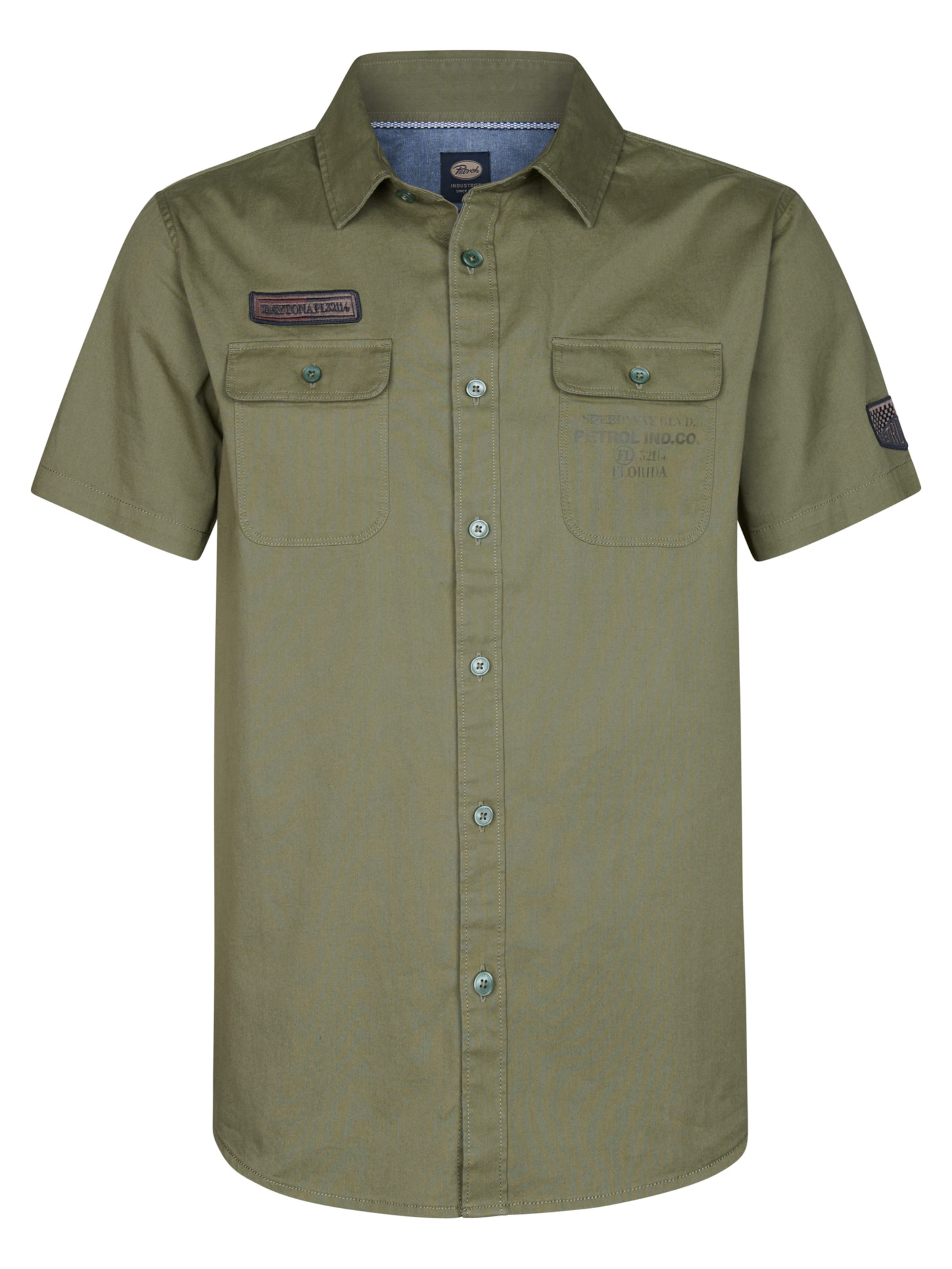 Regular fit Camicia di Petrol Industries in verde: frontale