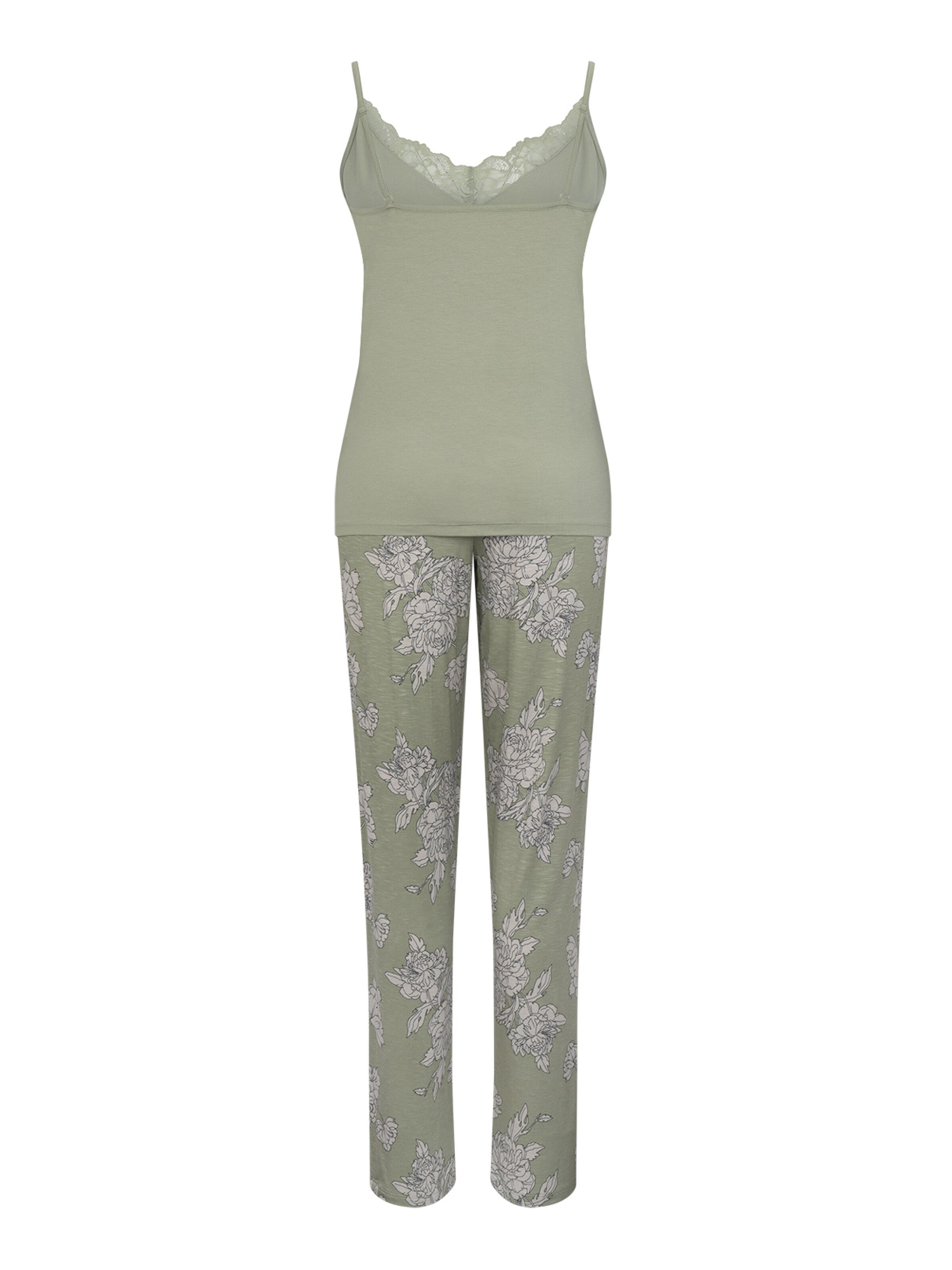Goldenbay - Pijama ' Gown, Camisole & Pants Daylilli ' en verde