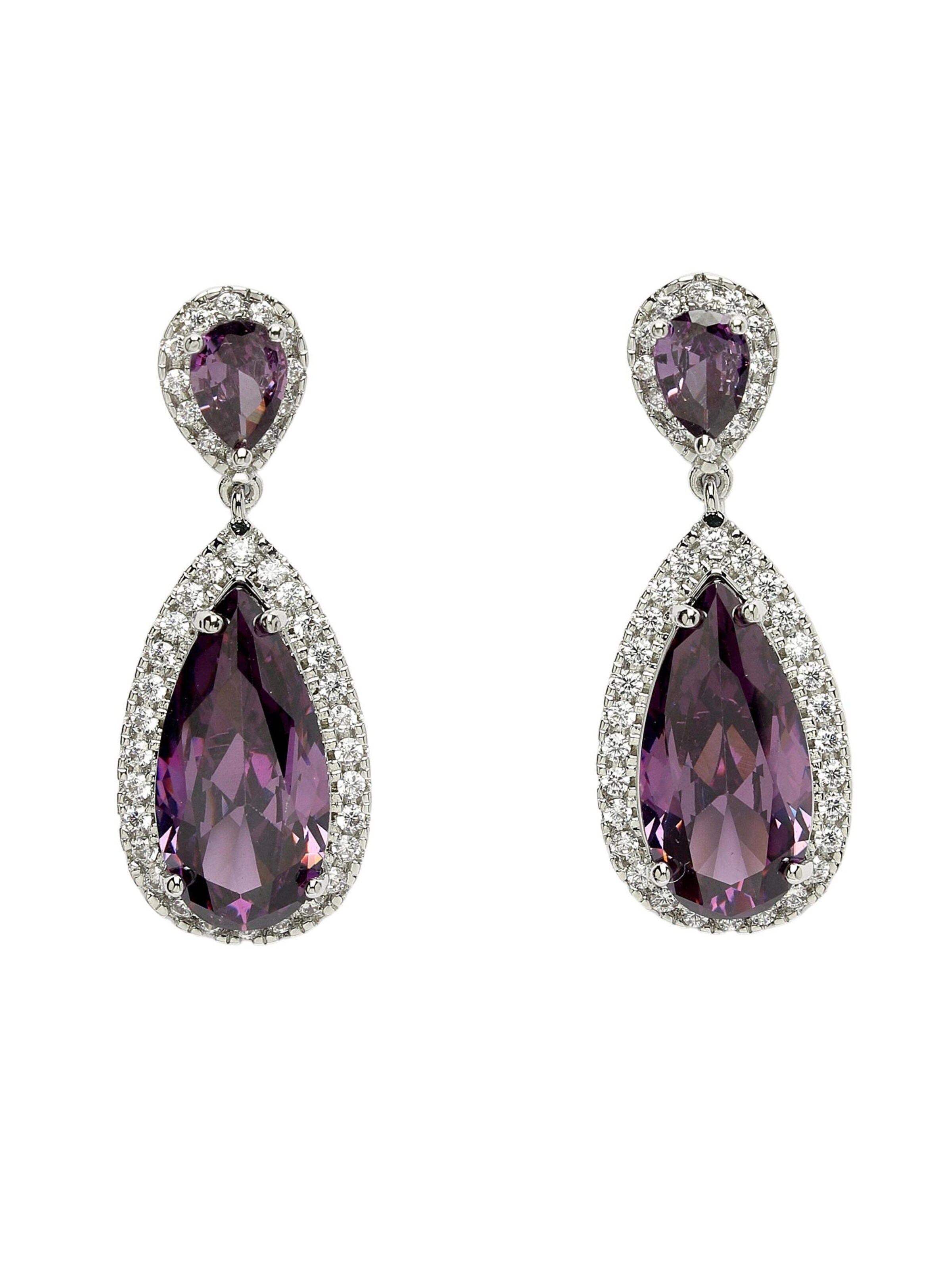 AVANT-GARDE PARIS Earrings 'Anika' in Purple: front