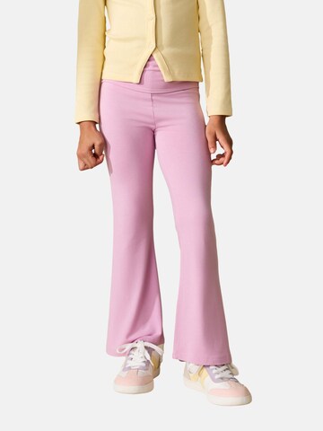 Next Flared Trousers in Pink: front