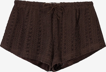 regular Pantaloni di Bershka in marrone: frontale