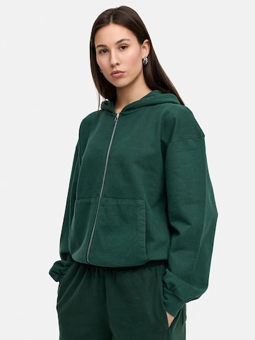 Daily Cotton Sweatjacke 'DCCUENCA'‌‌‌ in Grün: Vorderseite