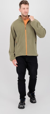 deproc Fleece jas 'WAWA BAY' in Groen: voorkant