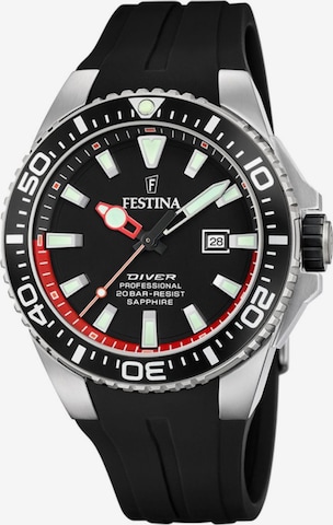 Montre à affichage analogique FESTINA en noir : devant