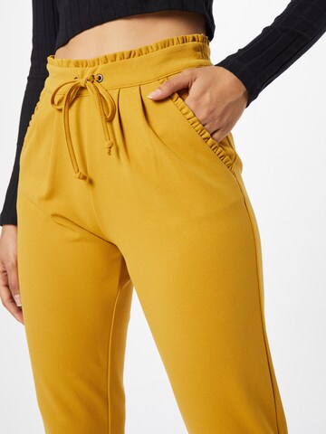 JDY tavaline Voltidega püksid 'CATIA', värv kollane