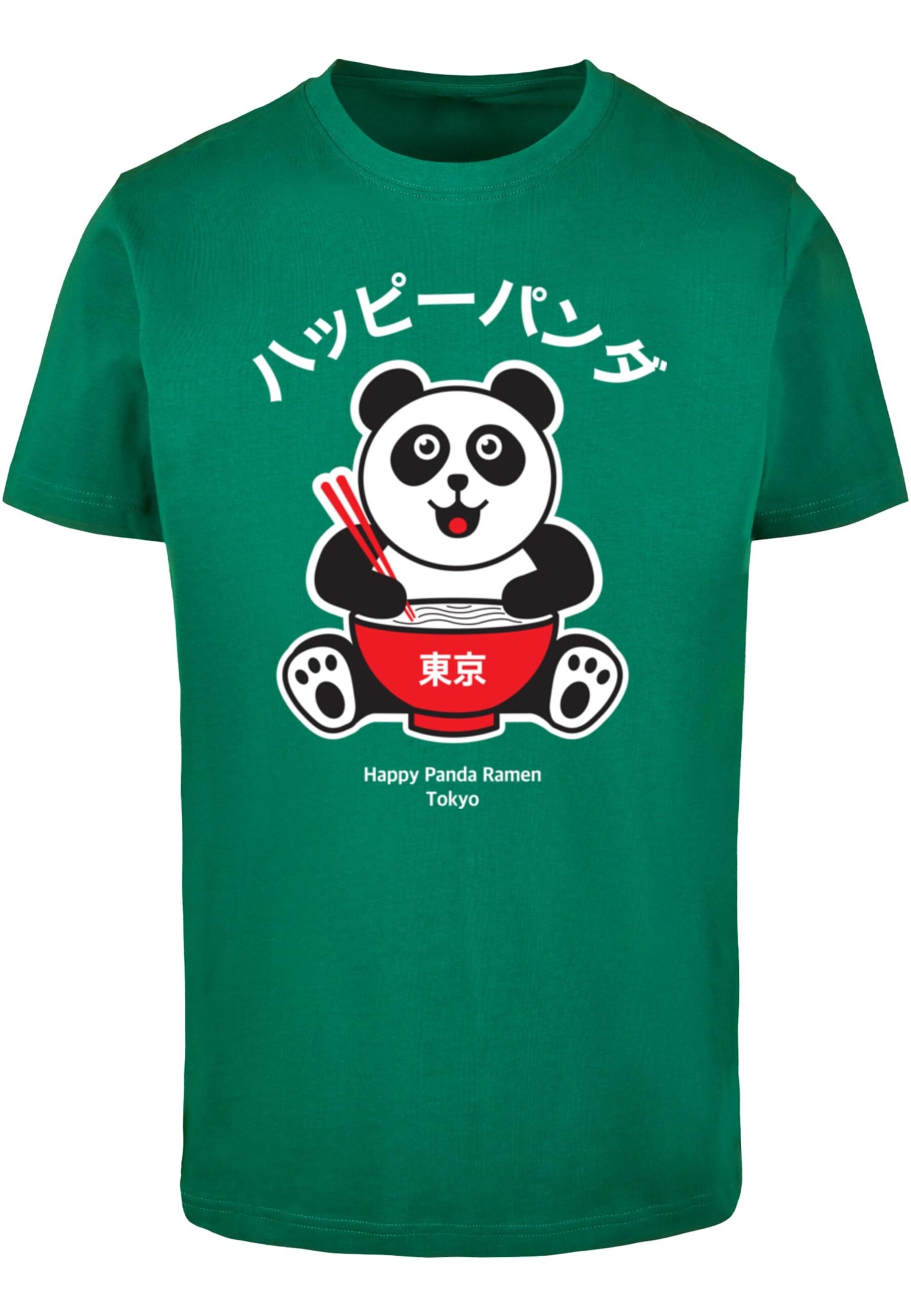 Merchcode Shirt 'TORC - Happy Panda' in Grün: Vorderseite
