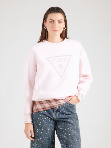 GUESS Μπλούζα φούτερ σε ροζ: μπροστά