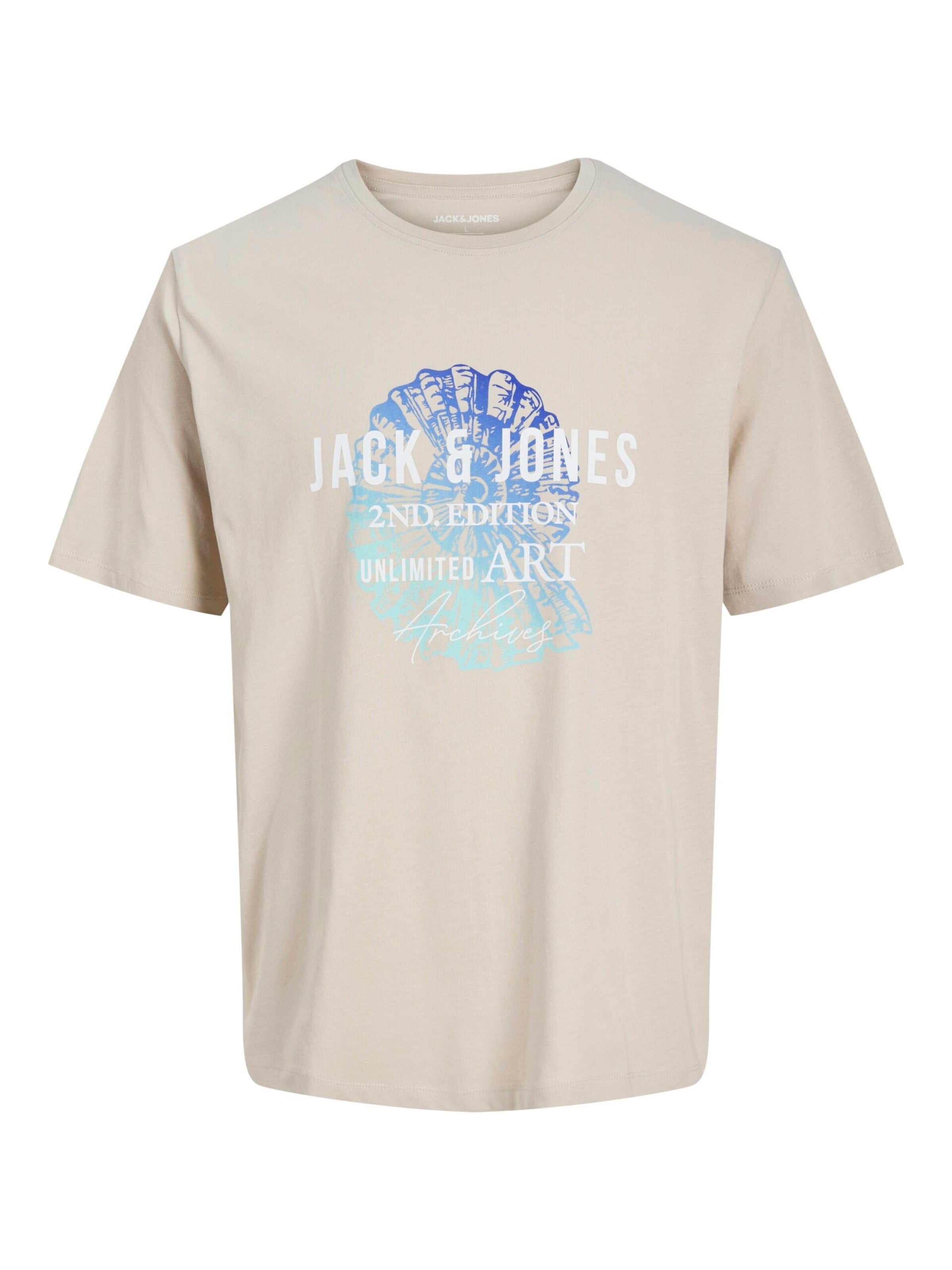 JACK & JONES Shirt in Beige: front