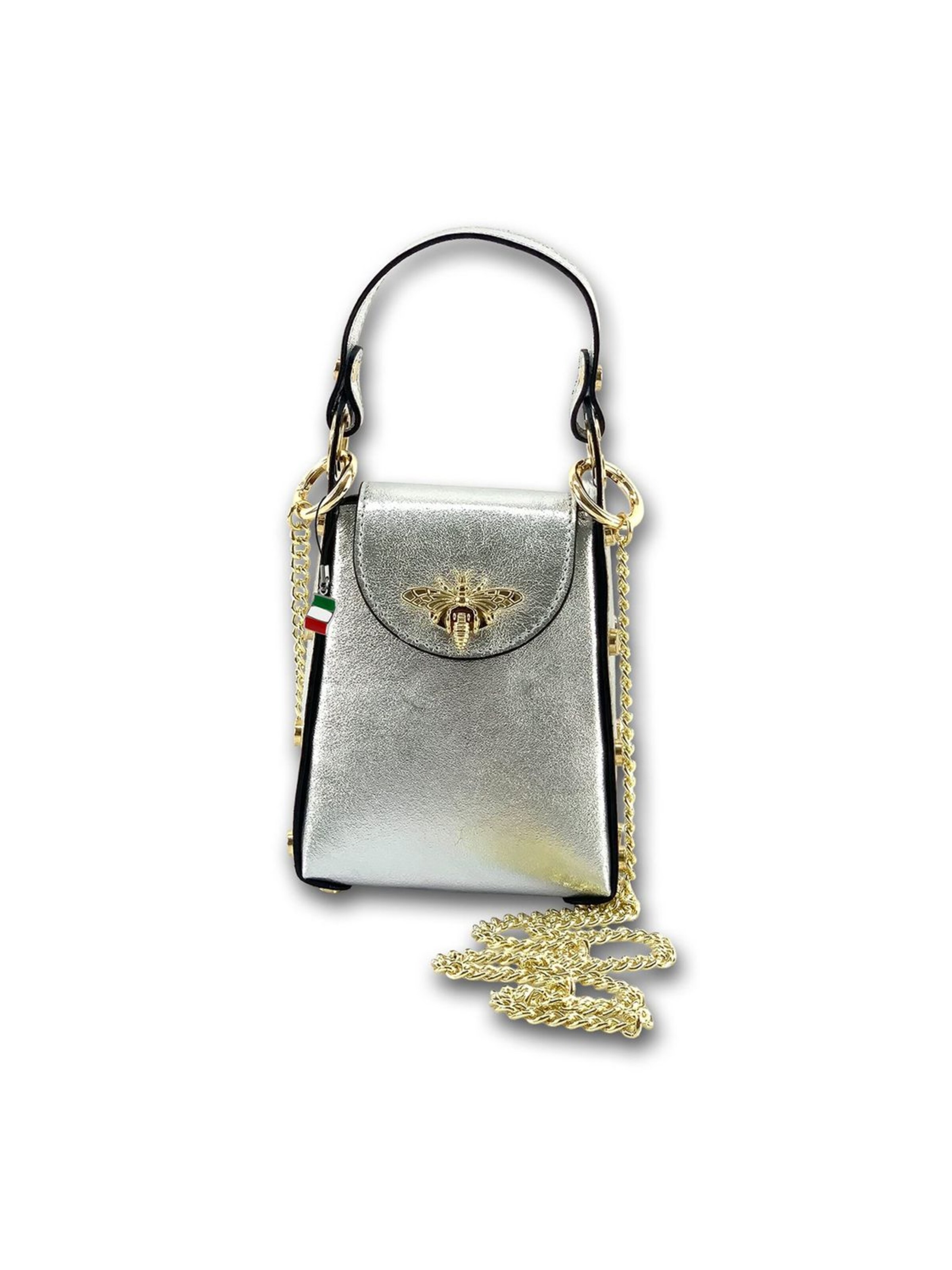 Florence Crossbody bag in Silver: front
