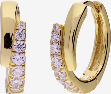 Boucles d'oreilles Lucardi en or : devant