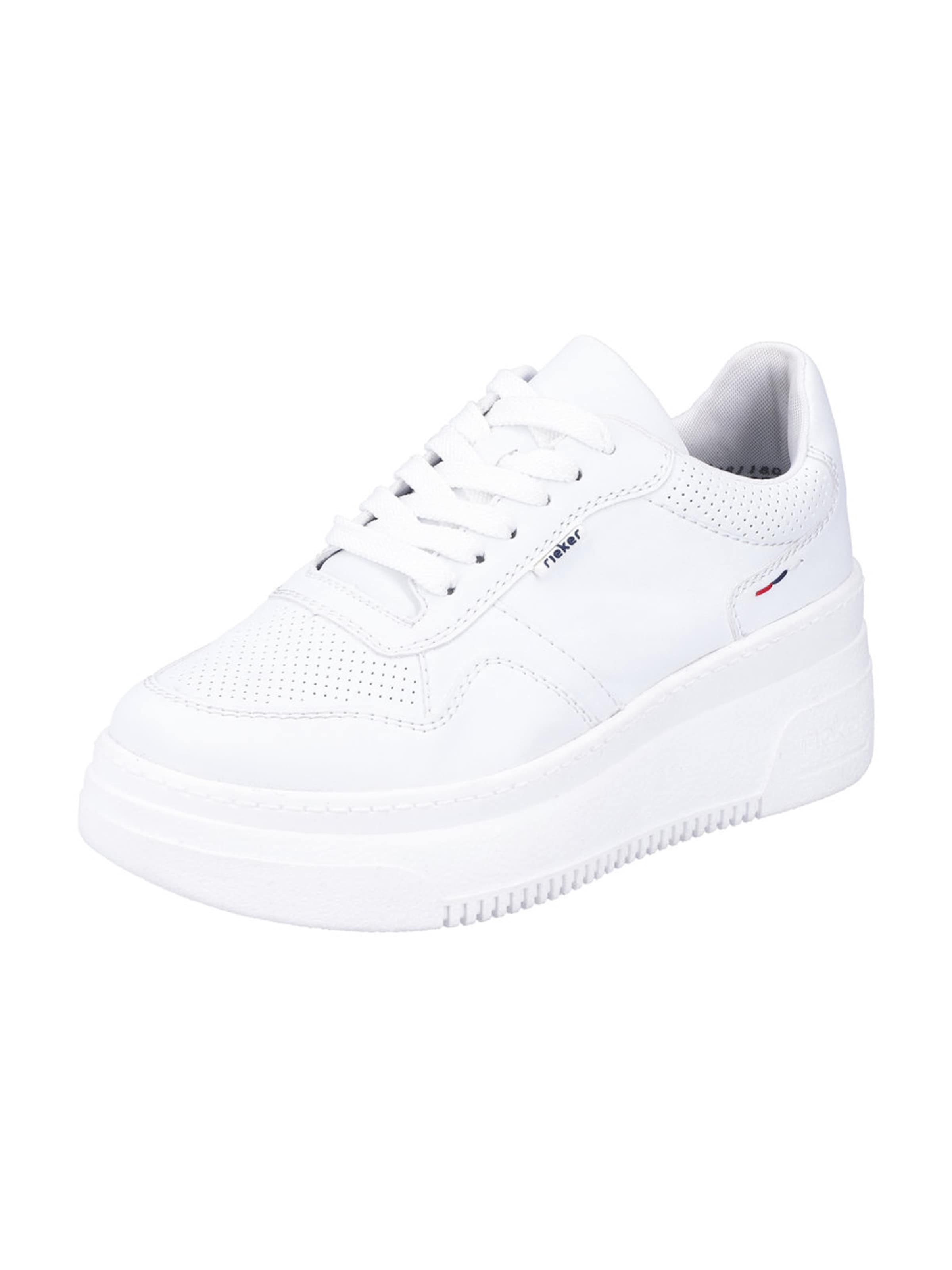 Sneaker bassa di Rieker in bianco: frontale