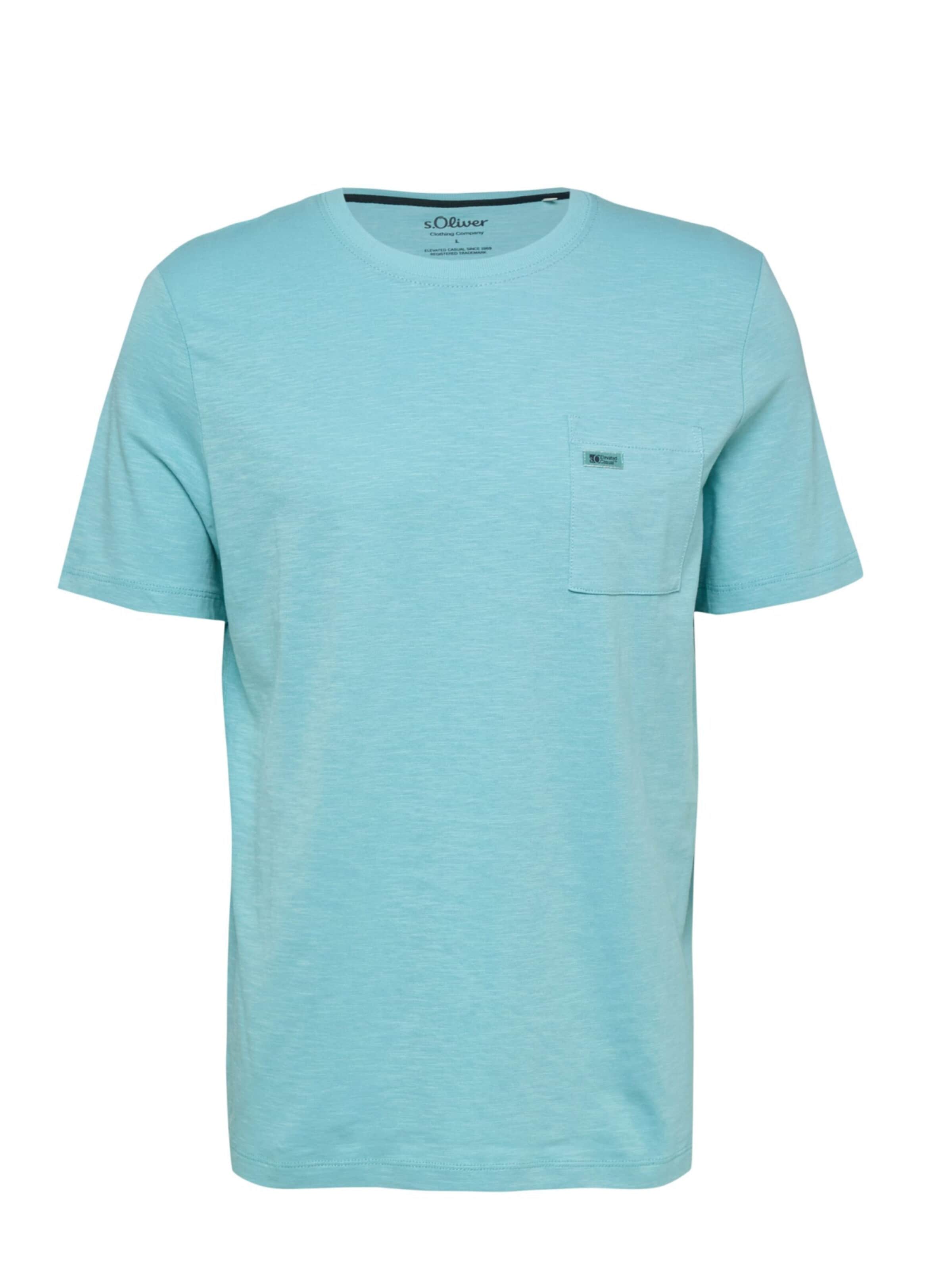 s.Oliver Shirt 's.Oliver - Heren t-shirt' in Blauw: voorkant