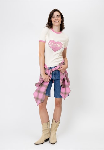 OH APRIL Shirt 'Lucky Heart' in White