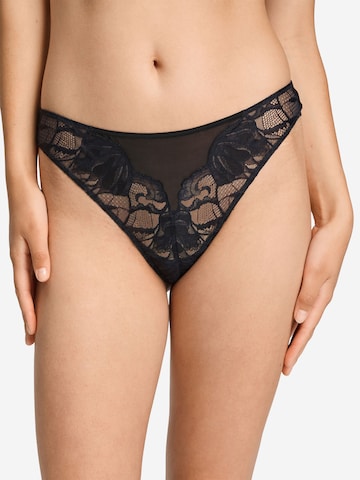 Hanro String ' Lysia ' in Zwart: voorkant