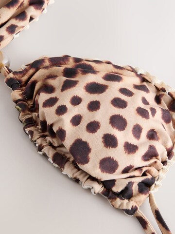 Next Kolmnurk Bikiinitopp, värv pruun