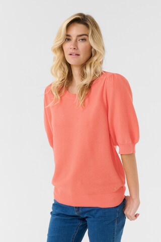 Cream Sweater 'Sillar' in Orange: front