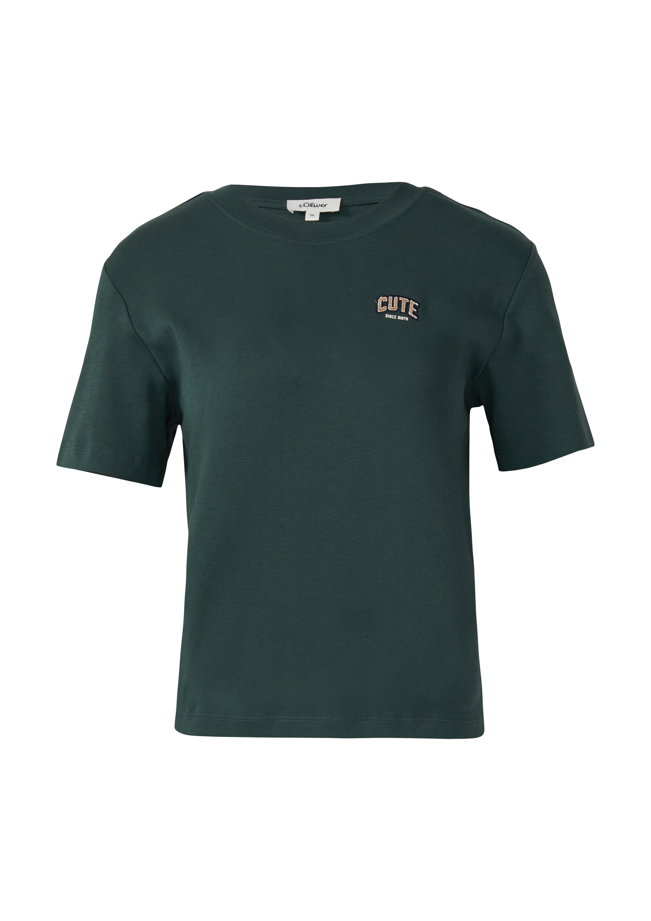 T-shirt s.Oliver en vert : devant