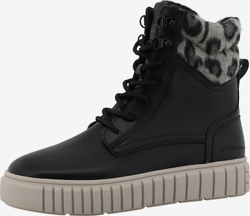 Bottines à lacets TOM TAILOR en noir : devant