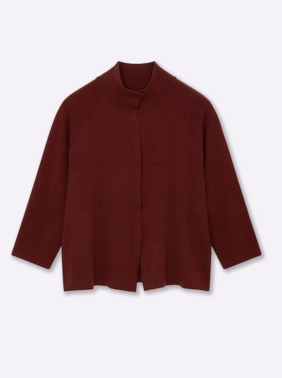 SHEEGO Strickjacke in kirschrot, Produktansicht