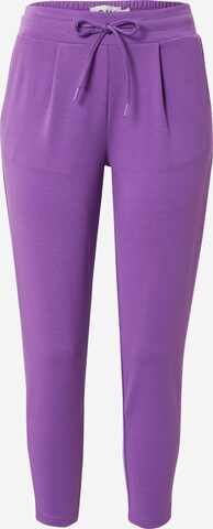 Coupe slim Pantalon 'KATE' ICHI en violet : devant