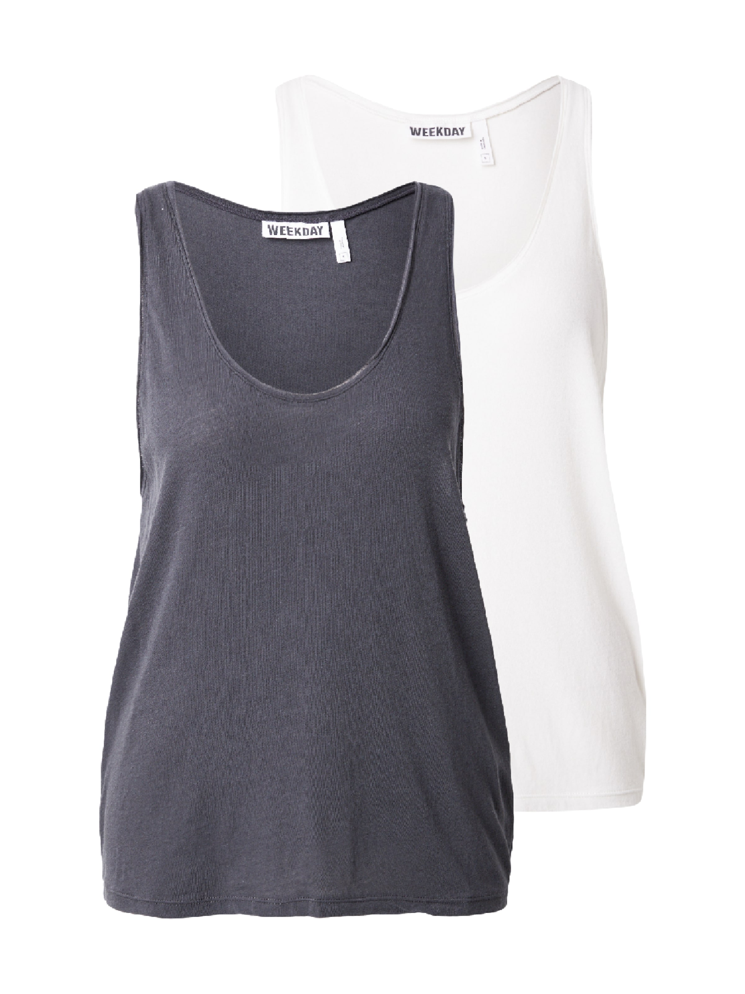 WEEKDAY Top 'Danka' v velikosti XS  | grafit / bela barva, Prikaz izdelka