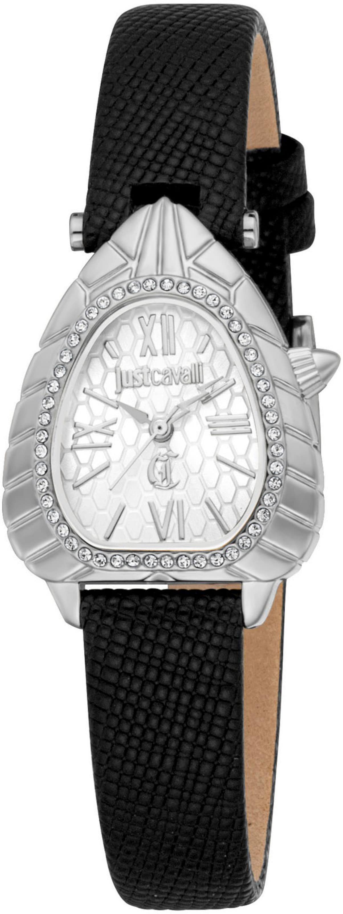 Just Cavalli Analoguhr in Silber: Vorderseite