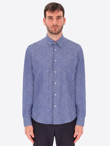 Distretto12 Comfort fit Overhemd 'Scarl' in Blauw: voorkant