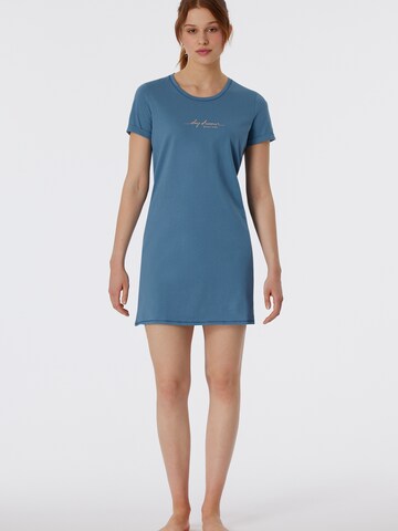 SCHIESSER Nightgown ' Casual Essentials ' in Blue: front