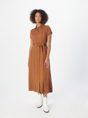 Iriedaily Shirt Dress 'Civic' in Brown: front