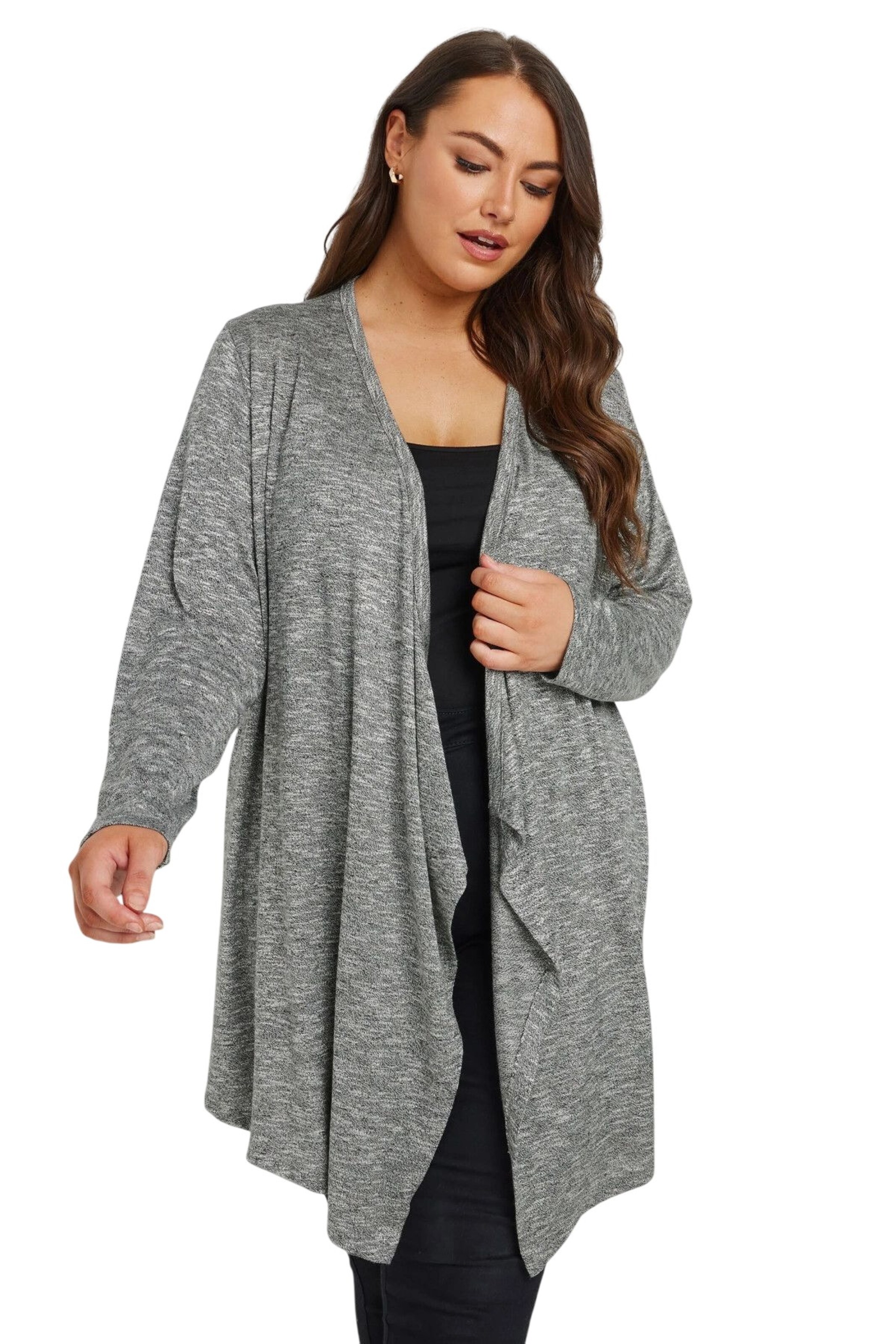 Stil Diva Gebreid vest in Grijs: voorkant