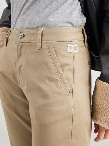 G-STAR - Tapered Pantalón chino 'Kate' en beige