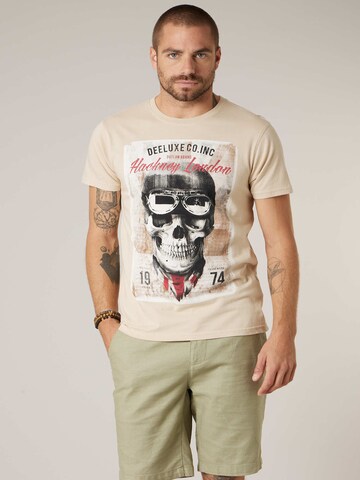 T-Shirt 'CLEM' Deeluxe en beige : devant